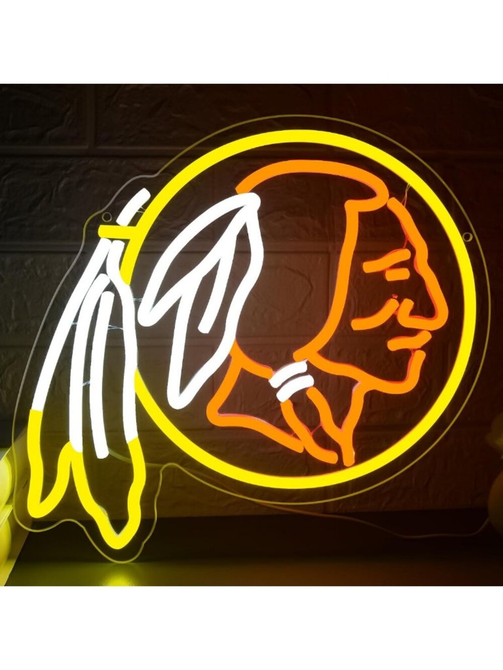 Neon Football Wall Decor Light - Perfect for Man Cave, Game Room & Sports Fans